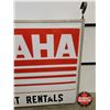 Image 4 : YAMAHA Outdoor Double Sided Light Up Sign w/ Frame & Hangers (Measurements Not Including Hangers : 4