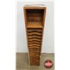 Image 1 : Vintage Wooden Sorting Cabinet/Document Organizer (Measures : 48"H x 9-1/2"W x 9"D)