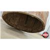 Image 5 : Wooden Oak Barrel w/ Pump  (Barrel Measures : 21-3/4"H)  (NOTE : Open Bottom on Barrel - Display Onl