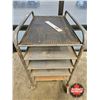 Image 4 : Metal Work Cart (On Castors) (Measures : 37-1/2"H x 30"W x 20"D)