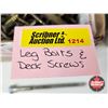 Image 5 : Container of 4" Leg Bolts (6lbs) & Box of 2-1/4" Construction Screws (8lbs)