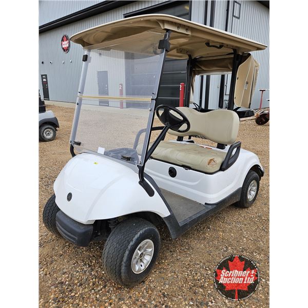 Golf Cart : 2015 Yamaha YDREX5 (White) VIN: N/A (Electric) (Not Running Parts Machine)