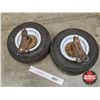 Image 6 : Trailer Tires w/Rims & Hubs (Tire Size : 4.80-8)