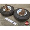 Image 7 : Trailer Tires w/Rims & Hubs (Tire Size : 4.80-8)