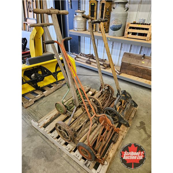 Pallet Lot : Antique Reel Mowers (5)