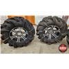 Image 2 : Highlifter ATV Tires & Aluminum Rims (4) : - AT 29.5x11-14 (Two Tires)  - AT 23.5x9.5-14 (Two Tires)
