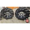 Image 3 : Highlifter ATV Tires & Aluminum Rims (4) : - AT 29.5x11-14 (Two Tires)  - AT 23.5x9.5-14 (Two Tires)