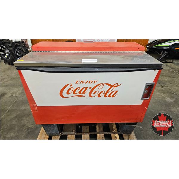 Coca-Cola Cooler  (Needs TLC) (Measures : 38-1/2"H x 45"W x 28"D)