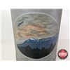 Image 6 : Painted Cream Can (Mountain & Bird Motif)  (Measures : 24"H)