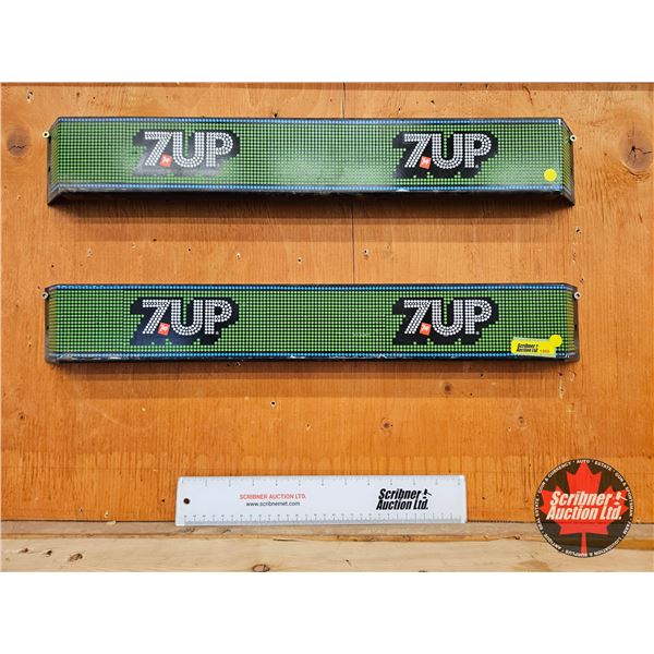 Vintage Metal 7UP Display Rack Sides (2)  (Measures : 23-1/2"L)