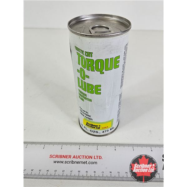 OIL CAN : Arctic Cat Torque-O-Lube Torque Converter Fluid (Full)  (Measures : 6-1/4"H x 2-3/4" Dia)