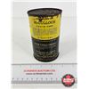 Image 1 : OIL CAN : McCulloch 2-Cycle Engine Oil (Full)  (Measures : 4-3./4"H x 3"Dia)