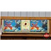 Image 1 : Light Up Advertising Store Clock "Take Home A Carton Today" w/Interchangeable Advertising Sides  (Me