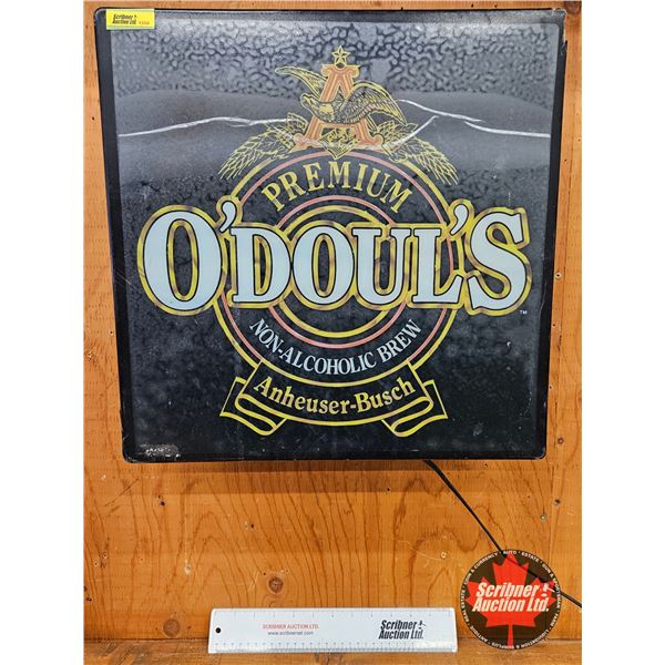 O'Doul's Non-Alcoholic Brew Indoor Light Up Sign  (Note : Needs Bulb - Not Tested ~ Some Damage Arou