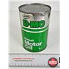 Image 1 : Oil CAN : Co-op D-MO Diesel Motor Oil (Full)  (Measures : 6"H x 4"Dia)