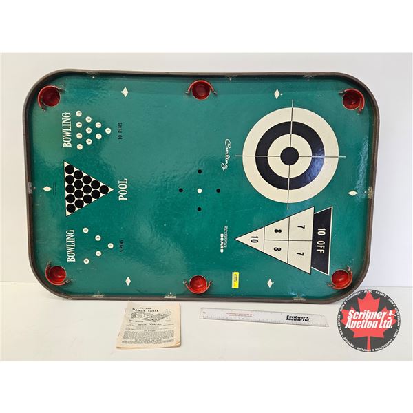 Eagle Toys Games Table No.608 (Curling/Shuffle Board/Pool/Bowling)  (Note : Board Only)  (Measures :