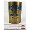 Image 4 : OIL CAN : Esso Essolube XD-3 Motor Oil (Full)  (Measures : 6"H x 4"Dia)