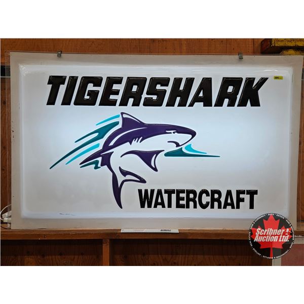 Tigershark Watercraft Light Up Sign Lens  (Note : Photographed w/Backlighting ~ Not Included)  (Meas