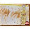 Image 4 : Single Sided Tin Sign : "Drink Coca-Cola" w/Bottle  (Measures : 17-1/4"H x 57"D)