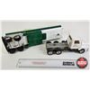 Image 8 : ERTL Pressed Steel Truck & Tanker Trailer "NASA"  (Note : Cracked Tire on Trailer & Smoke Stack Brok