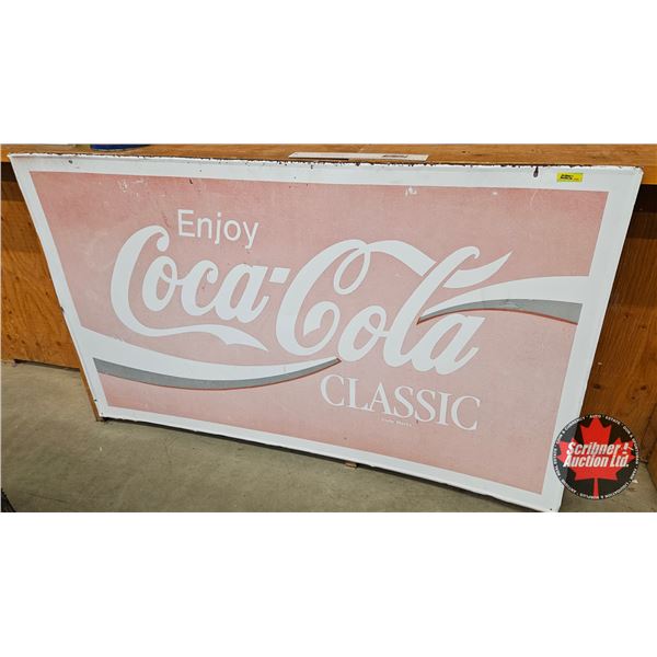 Single Sided Tin Sign : Coca-Cola Classic (Measures : 36"H x 60"W)