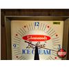 Image 5 : Silverwood's "De Luxe" Ice Cream Light Up Clock  (Note : Needs TLC)  (Measures : 15-1/2"H x 15-1/2"W