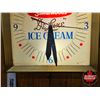 Image 6 : Silverwood's "De Luxe" Ice Cream Light Up Clock  (Note : Needs TLC)  (Measures : 15-1/2"H x 15-1/2"W