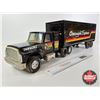 Image 4 : Nylint Pressed Steel Truck & Trailer "Overnight Express"  (Note : Needs TLC)  (Measures : 7-3/4"H x 
