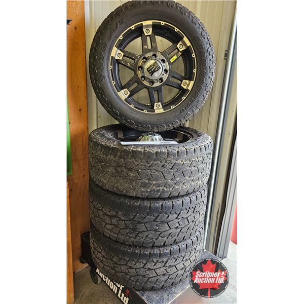 Toyo Open Country Load Range Tires (4) : LT 285/55R20 c/w XD Aluminum Rims (Note : Came off 2018 Ram