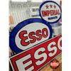 Image 3 : Imperial Oil/ESSO Framed Mirror Advertising Clock  (Measures : 13-1/2"H x 19-1/4"W)