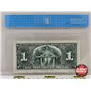 Image 4 : Bank of Canada $1 Bill 1937 : Coyne/Towers #UN7265578 (CCCS Cert : AU-50 : Almost Uncirculated)