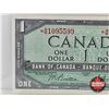 Image 3 : Canada $1 Bill 1954 *Replacement : Beattie/Rasminsky # *BM1095599 (CCCS Cert : VF-30 : Very-Fine : R