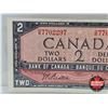 Image 3 : Canada $2 Bill 1954 : Beattie/Rasminsky #HR7702297 (CCCS Cert : EF-45 : Extra Fine)