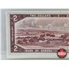 Image 7 : Canada $2 Bill 1954 : Beattie/Rasminsky #HR7702297 (CCCS Cert : EF-45 : Extra Fine)