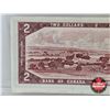Image 7 : Canada $2 Bill 1954 *Replacement : Beattie/Rasminsky # *BB1013880 (CCCS Cert : EF-45: Extra-Fine : R