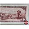 Image 8 : Canada $2 Bill 1954 *Replacement : Beattie/Rasminsky # *BB1013880 (CCCS Cert : EF-45: Extra-Fine : R