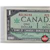 Image 3 : Canada $1 Bill 1967 : Beattie/Rasminsky #MP2136183 (CCCS Cert : VF-25 : Very Fine : Short Run)