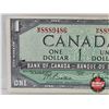 Image 3 : Canada $1 Bill 1954 : Beattie/Rasminsky #MP8889486 (CCCS Cert : VF-20 : Very-Fine : Short Run)