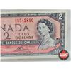 Image 4 : Canada $2 Bill 1954 : Lawson/Bouey #UG5542890 (CCCS Cert : VF-20 : Very-Fine)