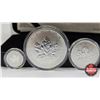 Image 3 : RCM Canada 2004 Silver Maple Leaf Privy Mark Set  One Ounce ; 1/2 Ounce 1/4 Ounce; 1/10 Ounce & 1/20