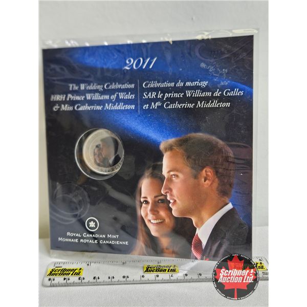 RCM Canada 2011 Twenty-Five Cent Coin : The Wedding Celebration HRH Prince William of Wales & Miss C