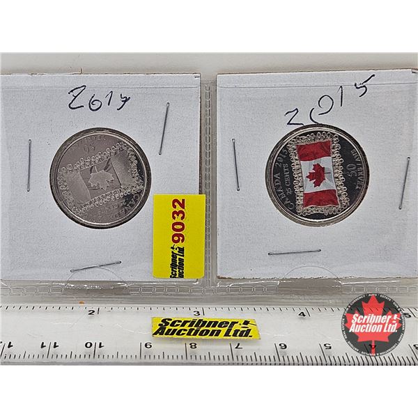 Canada Twenty Five Cent 2015 (2) : Color ; Non-Color