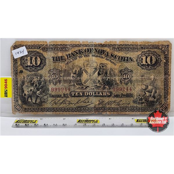 The Bank of Nova Scotia $10 Bill 1924 (2 Digit Serial Number) : Campbell/McLeod #999944