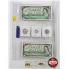 Image 1 : Canada 1967 Coin/Bill Collector Combo (5) : - $1 Bill : Beattie/Rasminsky 1867 1967 - Five Cent - Te