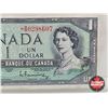 Image 4 : Canada $1 Bill 1954 *Replacement : Beattie/Rasminsky # *BM0298607 (CCCS Cert : VF-20 : Very-Fine : R