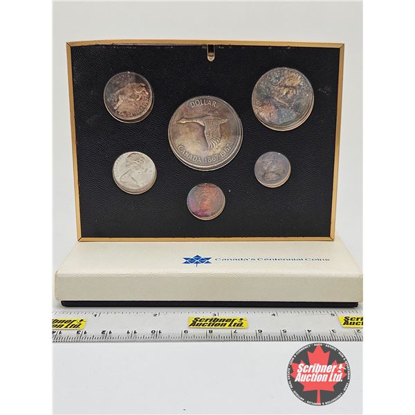 Bank of Montreal : Canadian Wildlife Designs on 1967 Centennial Coins : 6-Coin Set  (Two-Sided Unit 