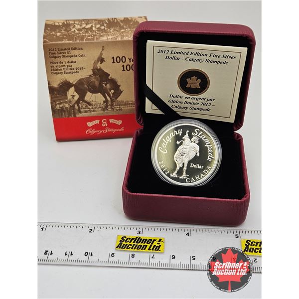 RCM Canada 2012 Limited Edition Fine Silver Dollar : Calgary Stampede 100 Years (COA #4961 : 99.99%)