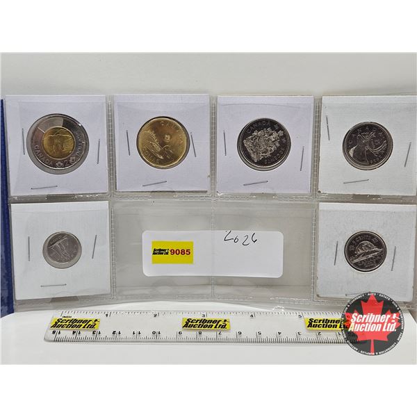 Canada Coins 2026 (6) : Toonie; Loonie; Fifty Cent; Twenty Five Cent; Ten Cent; Five Cent