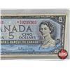 Image 3 : Canada $5 Bill 1954 *Replacement : Beattie/Rasminsky # *SS0238303