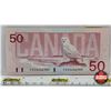 Image 4 : Canada $50 Bill 1988 "Bird Series" : Thiessen/Crow #FHD5646989